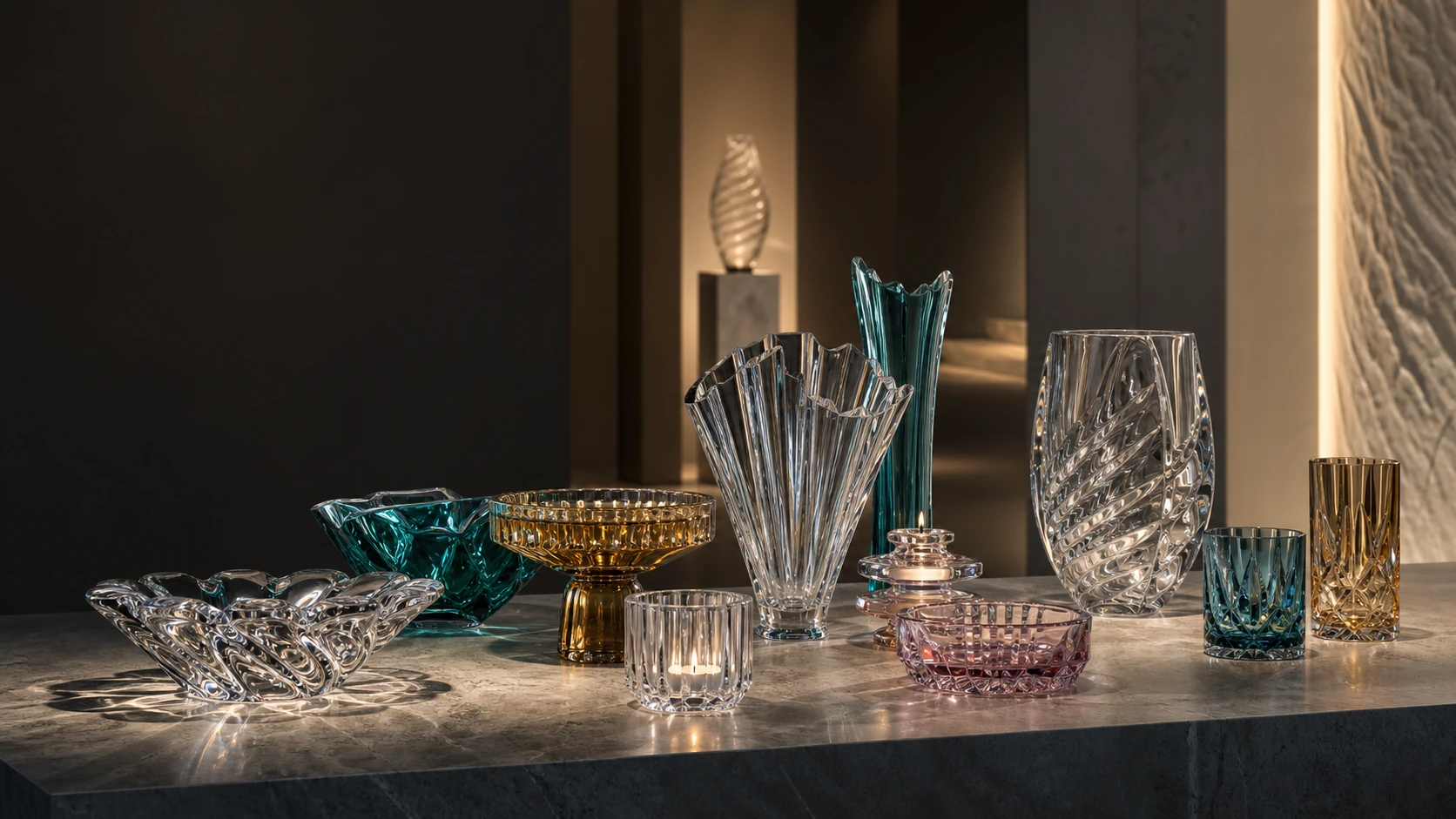 Curated Huaying glass art collection
